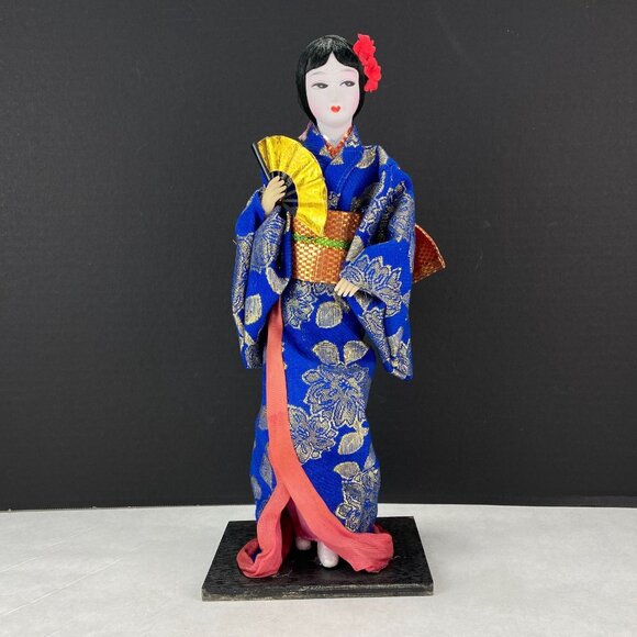 Vintage Japanese Geisha Kimono Doll 14" - Picture 2 of 11